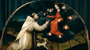 saint dominic receives the rosary