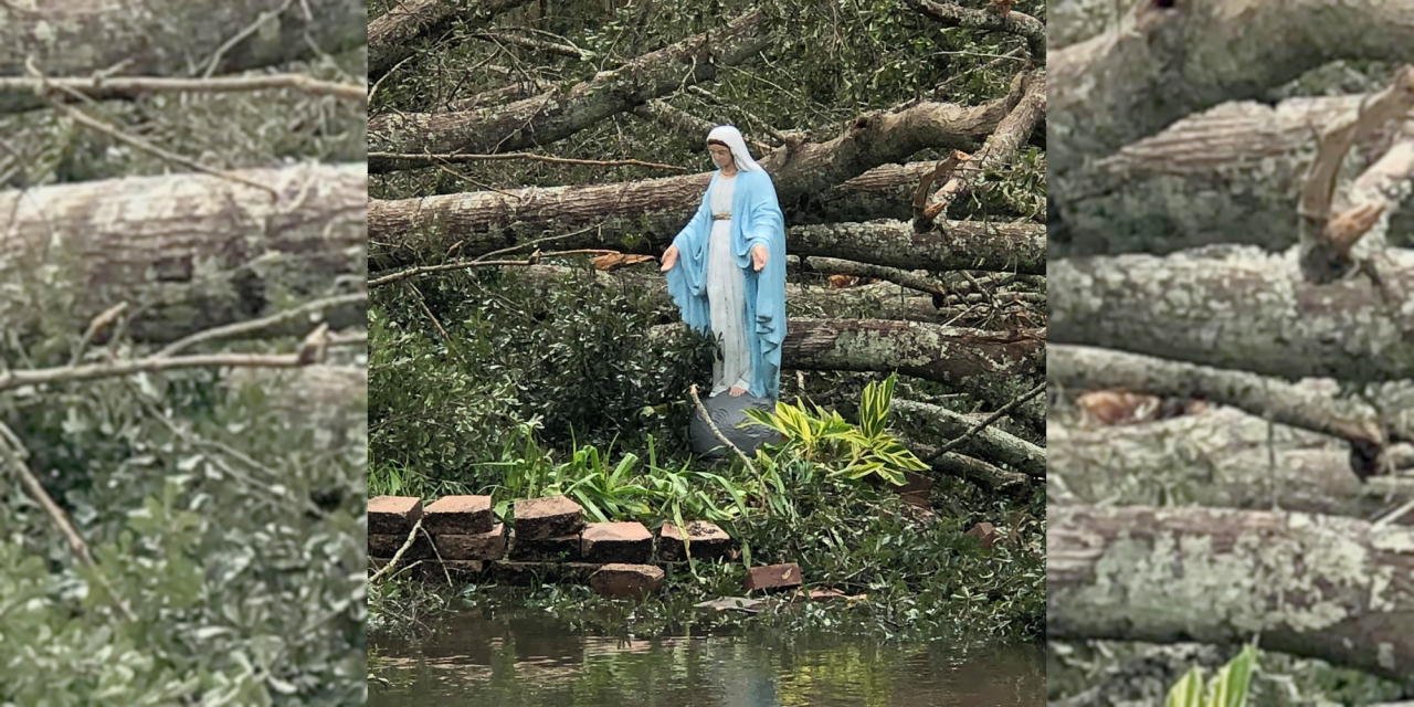 Statue of Mary intact after Hurricane Ida draws attention on the web