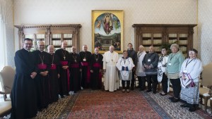 Pope-Francis-meet-with-Canadas-Metis-National-Council-President-Cassidy-Caron-Vatican-Media