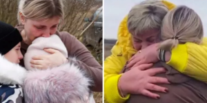 Ukraine: Father hands children over to stranger, asks her to take them across the border
