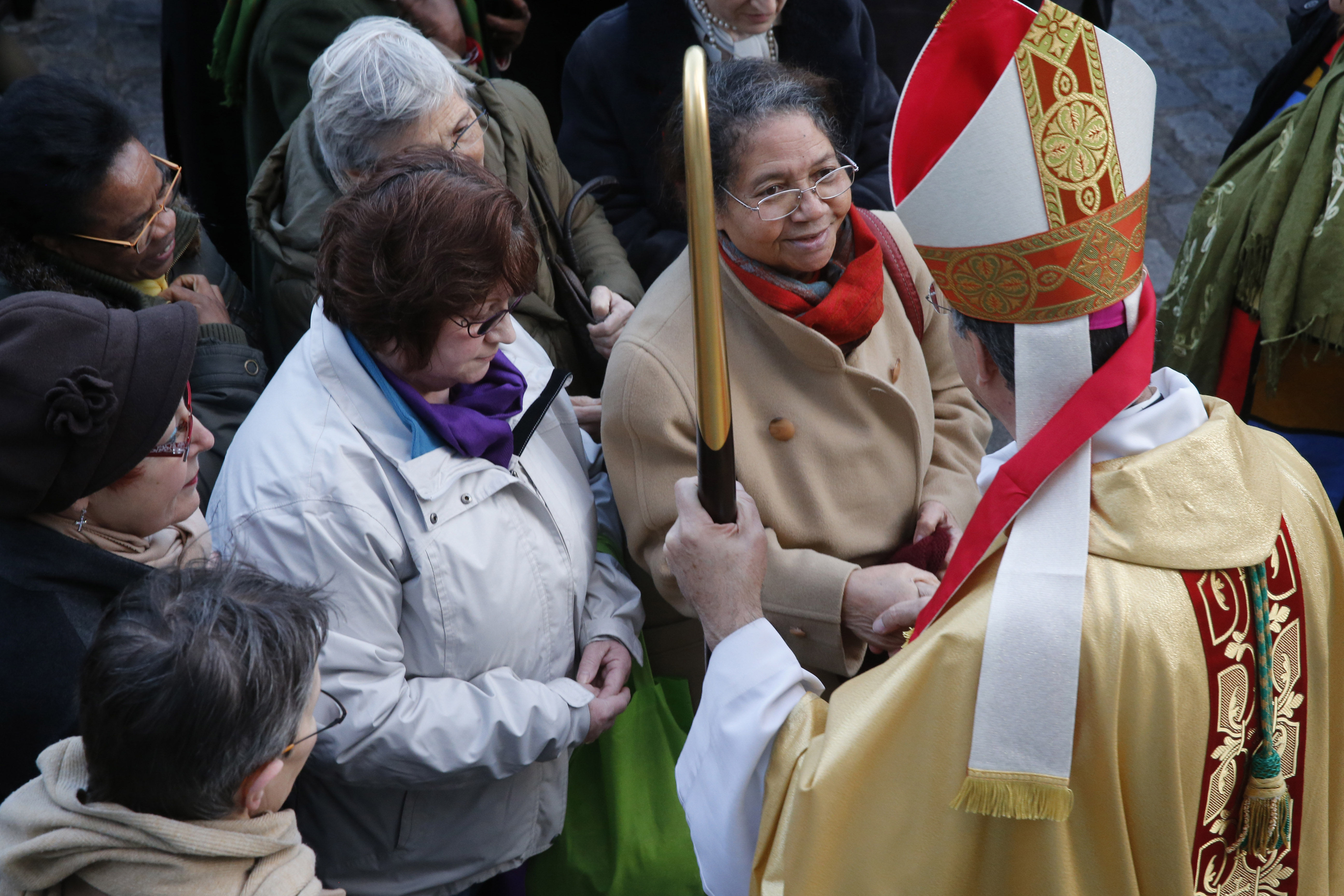 How do you greet a Catholic bishop?