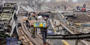 Shocking video of chef José Andrés entering Russian-ravaged Irpin and Bucha