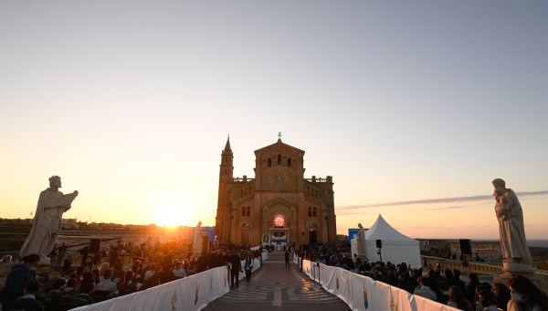 POPE FRANCIS MALTA Basilica of the National Shrine of the Blessed Virgin of Ta' Pinu