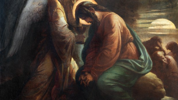 The Angel with Jesus in Gethsemane