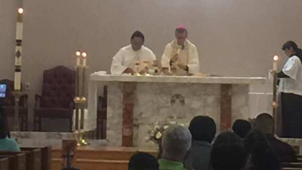 archbishop of san antonio offers Holy Mass in Uvalde