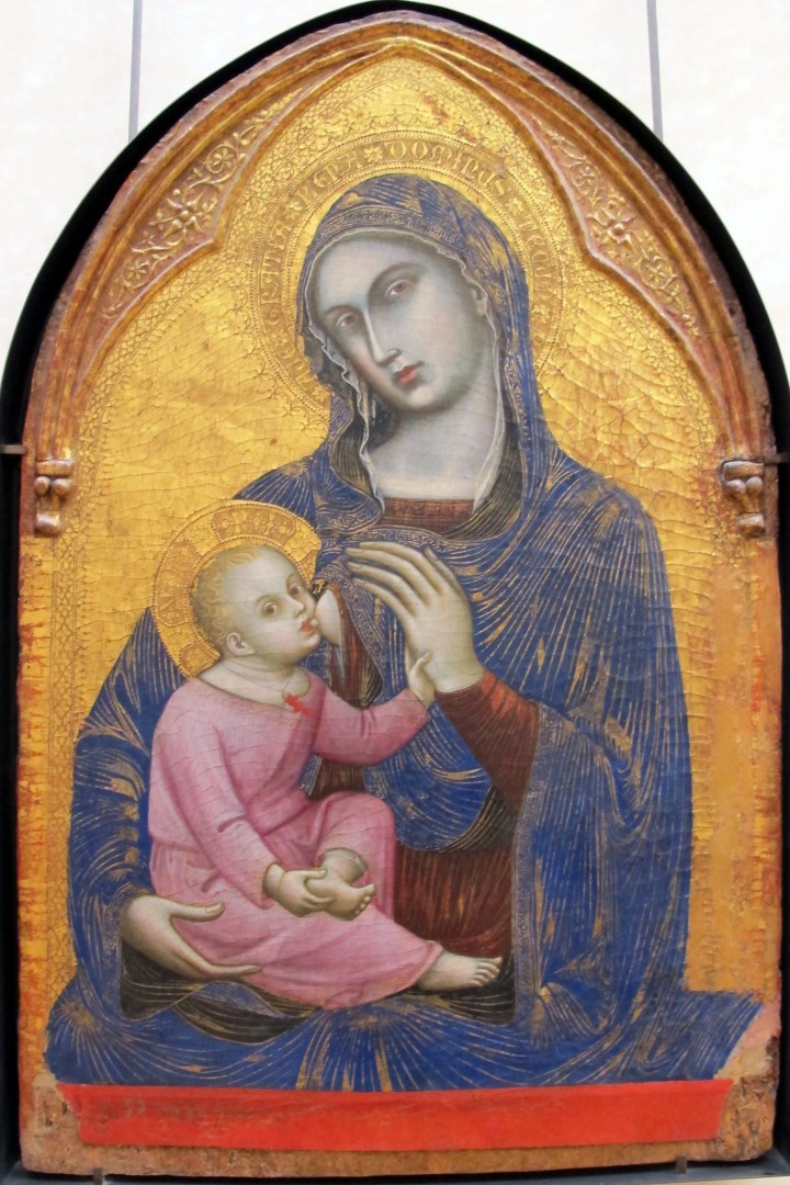 VIRGIN MARY AND CHRIST CHILD;LACTANS;BREAST