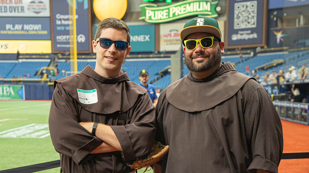 "Bleacher Brothers" tour Major League ballparks to evangelize