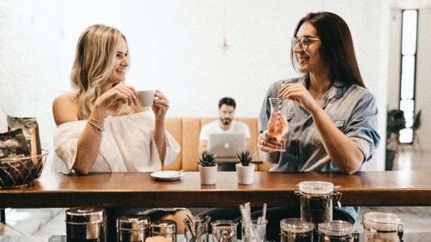 women, coffee