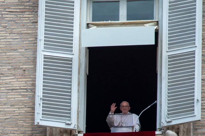 Pope Francis during the Regina Coeli praye