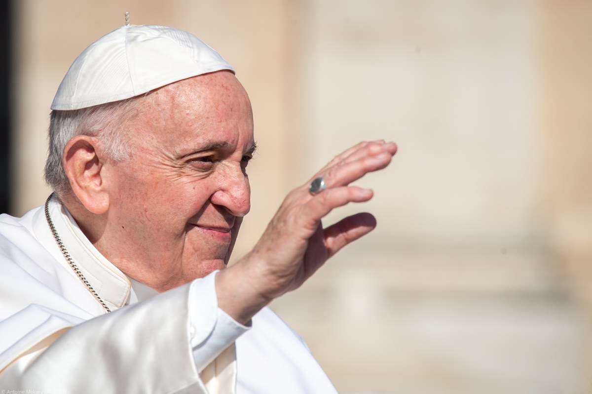 Pope Francis during his weekly general audience in St. Peter's square at the Vatican