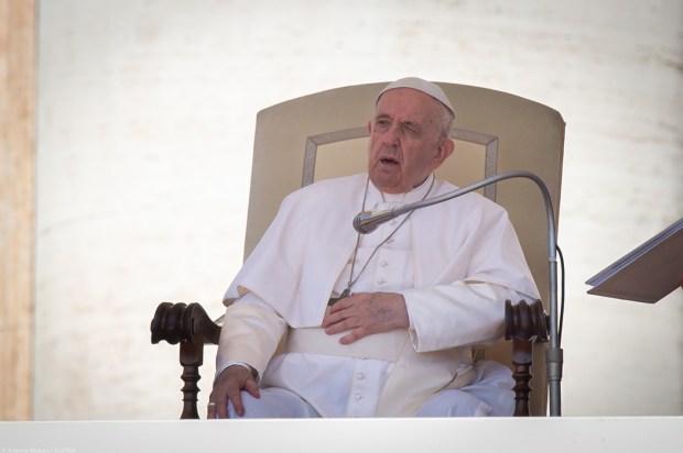 Pope Francis during his weekly general audience in St. Peter's square at the Vatican
