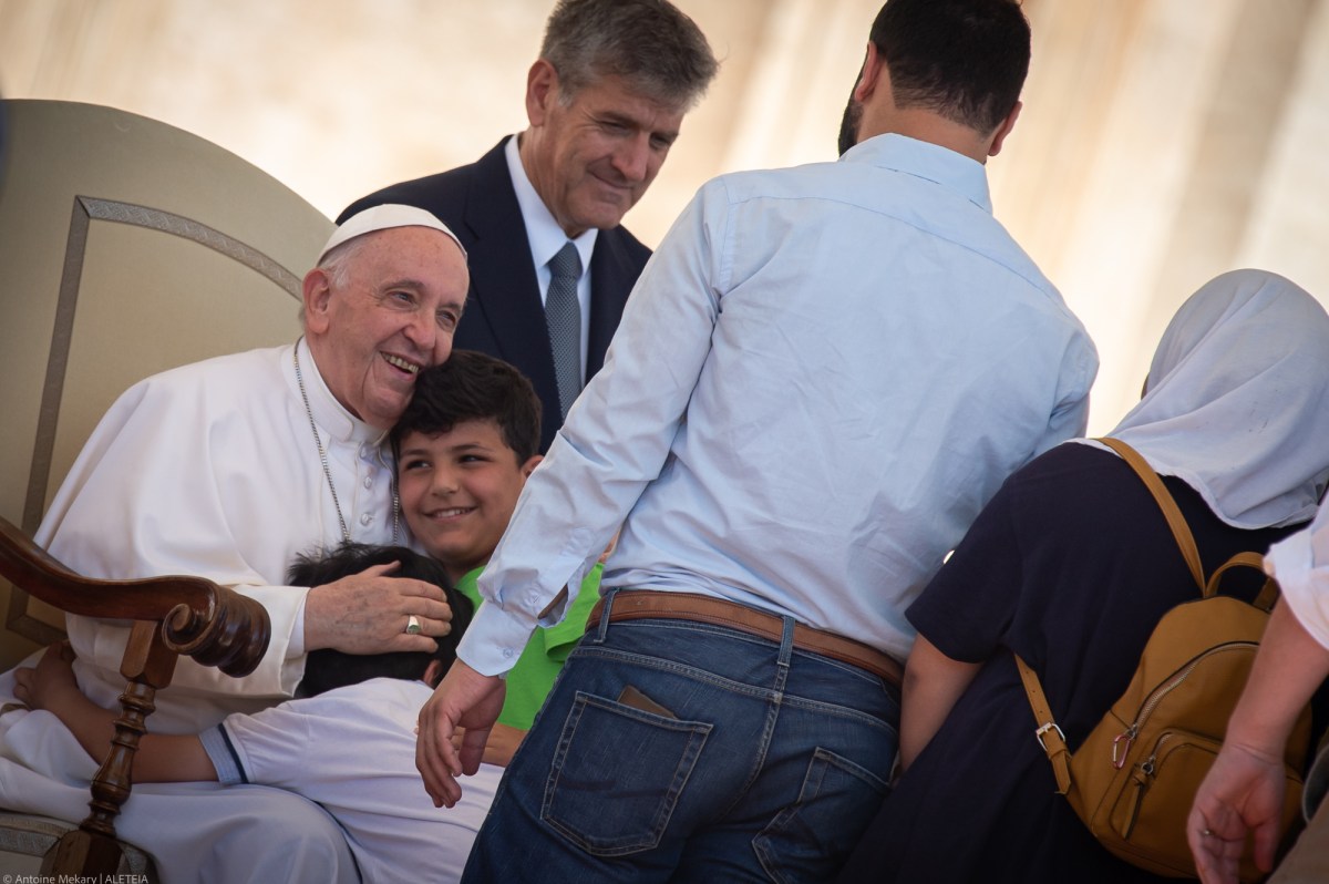 Pope Francis during his weekly general audience in St. Peter's square at the Vatican