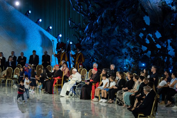 Pope Francis attends the Festival of Families - 10th World Meeting of Families - Paul VI Hall