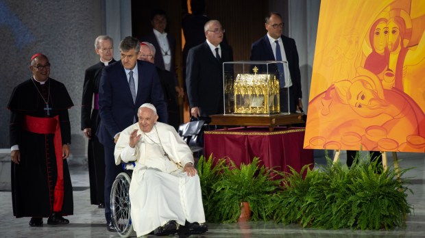 Pope Francis attends the Festival of Families - 10th World Meeting of Families - Paul VI Hall