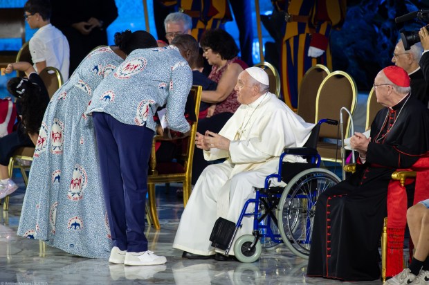 Pope Francis attends the Festival of Families - 10th World Meeting of Families - Paul VI Hall
