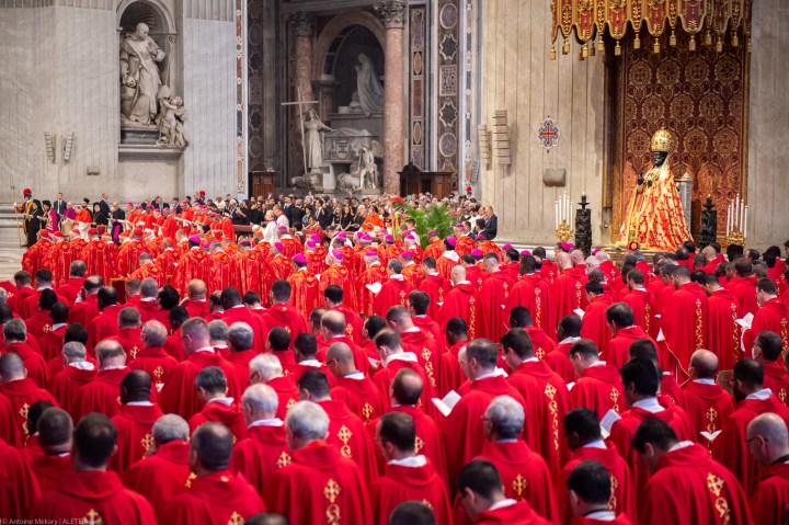 Pope Francis leads a mass for the Solemnity of Saints Peter and Paul