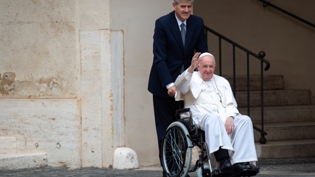 POPE FRANCIS DURING MEETING WITH THE CHILDREN'S COURTYARD