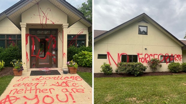 VANDALIZED PRO-LIFE CENTER