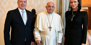 Prince Albert of Monaco received by Pope Francis at the Vatican