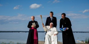 Pope Francis on the shores of the “Lake of God”