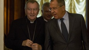 Vatican Secretary of State Cardinal Pietro-Parolin meets Russian Foreign Minister Sergei Lavrov, AFP