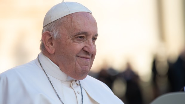 Pope Francis blesses the faithful