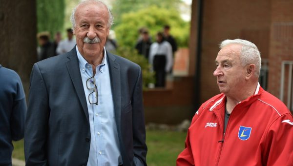 Vicente del Bosque with Lázaro Linares