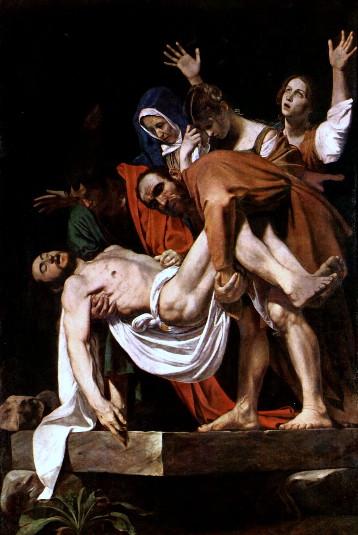 Złożenie Chrystusa do grobu - obraz Caravaggia