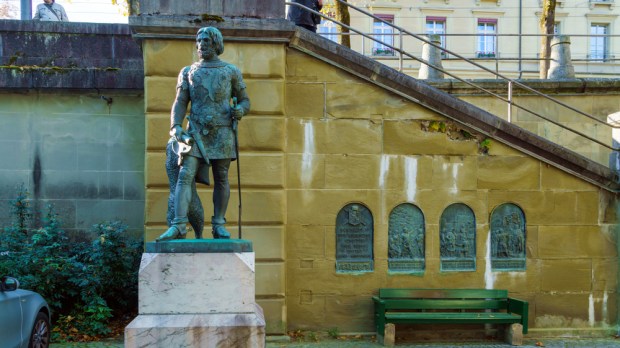 Statue of Adrian von Bubenberg in the city of Bern