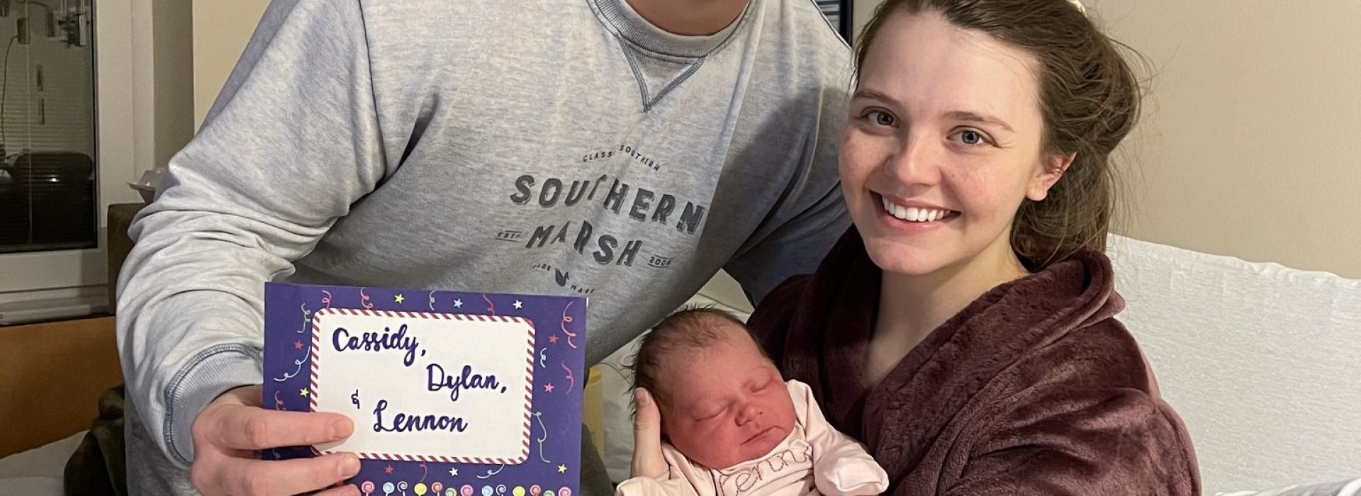 Father wife and newborn