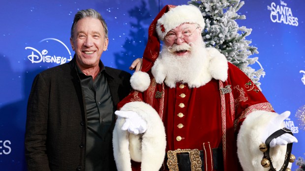 US actor Tim Allen arrives for the Disney+ original series The Santa Clauses red carpet event at the Walt Disney Studios