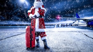Santa Claus, plane, snow, cold