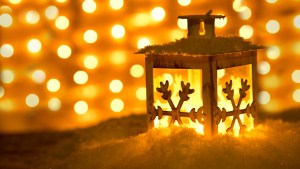 snowflake, lantern, light