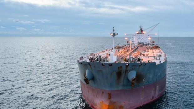 oil tanker sailing the high seas