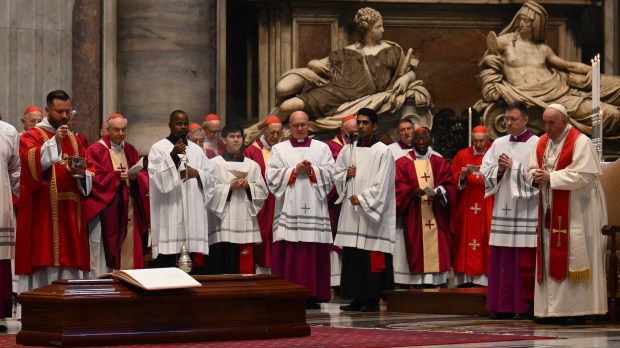 Cardinal Pell coffin