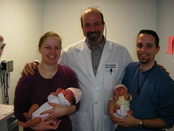 Dr. John Bruchalski, OB/GYN with couple and twins