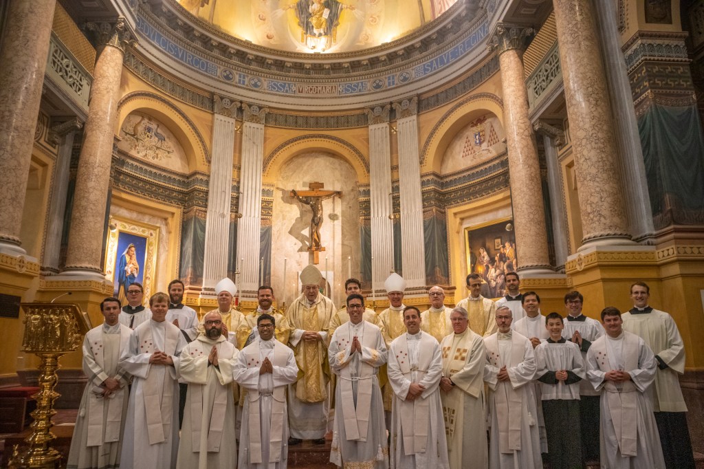 Cardinal Pell with Australian seminarians