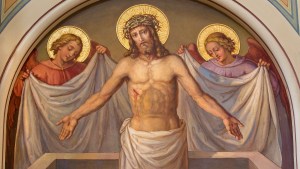 Jesus Christ resurrection with Angels