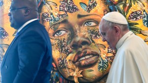 Pope Francis and Democratic Republic of Congo President Felix Tshisekedi Tshilombo meet at Vatican