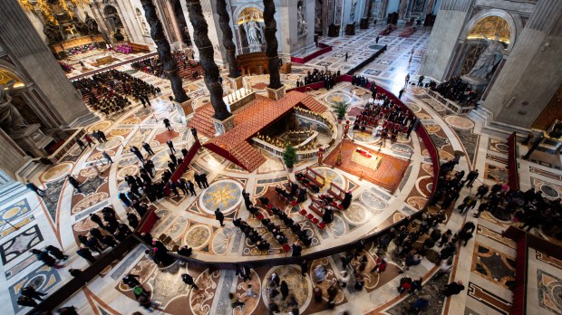 The body of Pope Emeritus Benedict XVI lies in state at St. Peter's Basilica in the Vatican