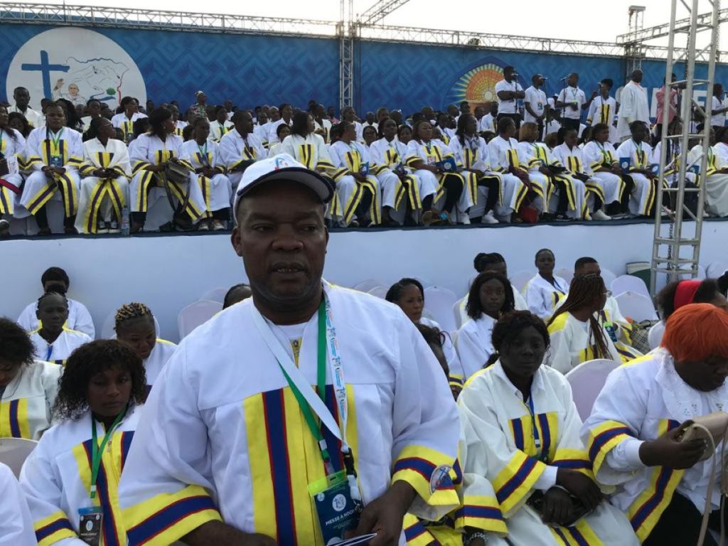 Modeste Busa, a member of the choir who sang at the Pope's mass in Kinshasa in February 2023