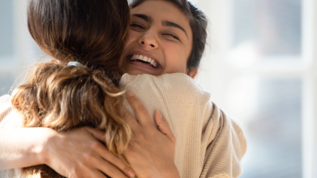 two women embracing