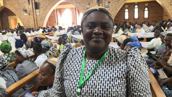 Sister Josephine Mbembe on February 2, 2023, in the Cathedral of Our Lady of the Congo in Kinshasa
