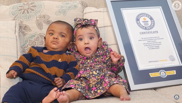 Guinness World Record premature twins