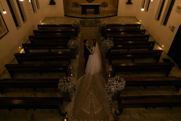 Véu com imagem de Nossa Senhora