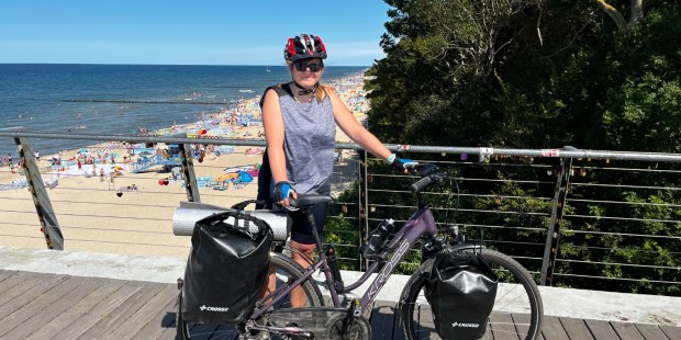 (Slideshow) Barbara Pawluk biking fundraiser against depression
