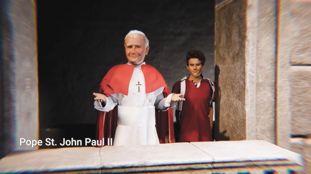 Blessed Carlo Acutis and Pope St. JPII in new video game