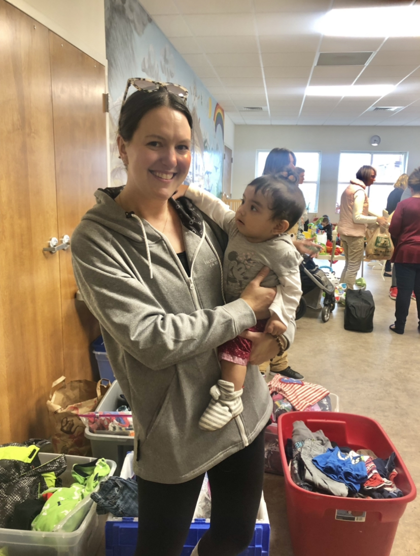 Melissa Scanlon with Walking with Moms in Need