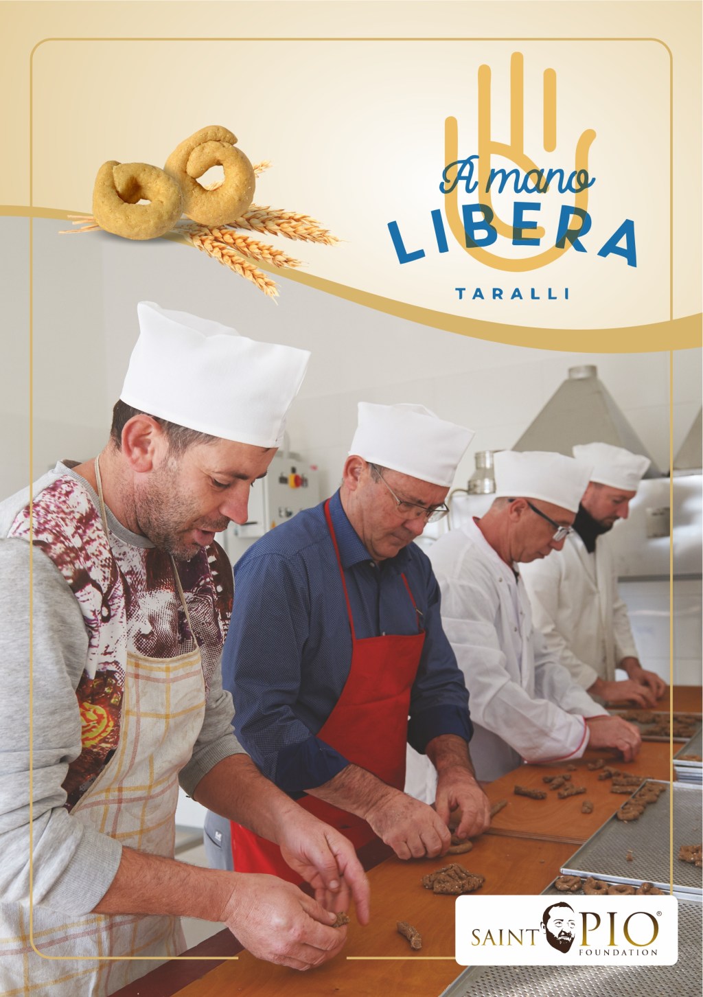 Inmates making taralli snacks as part of a project by the diocese of Andria