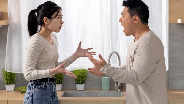 young couple having argument